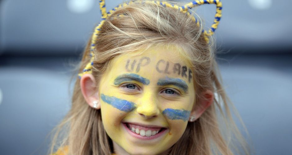 Amy Byrnes, Tullow, Co Clare up for the match between Cork V Clare in the All Ireland Hurling final for the Liam Mc Carthy Cup, yesterday at Croke Park. - image