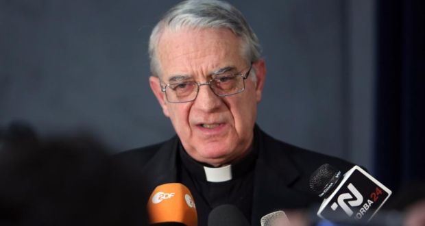 Vatican spokesman Fr  Federico Lombardi: “This is just nonsense . . . It is simply not a realistic possibility that Pope Francis will name women cardinals for the February consistory.” Photograph: Franco Origlia/Getty Images 