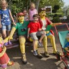 Making friends with life-size Lego people in Legoland Windsor