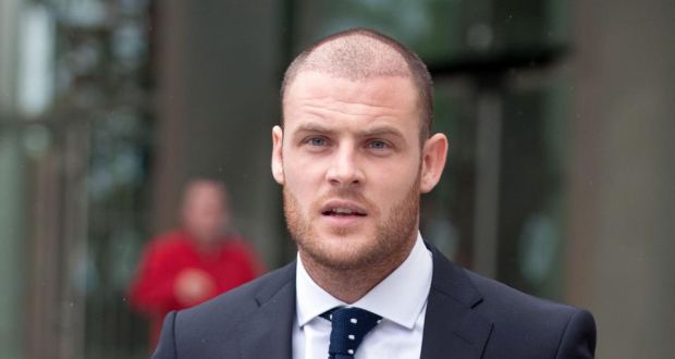 <b>Anthony Stokes</b> outside Dublin District Court today. - image