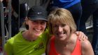 Getting ready for take-off in today’s  Flora Women’s Mini Marathon in Dublin.  Photograph: Dara Mac Dónaill/The Irish Times