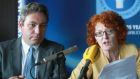 Mark Kelly, director of the Irish Council for Civil Liberties, and Marie O’Connor, chairwoman of Survivors of Symphysiotomy. Photograph: Laura Hutton/Photocall Ireland 