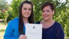 Nicole Kane with her Mum Marie and the letter she received from the Pope. Photograph: Thomas Nolan