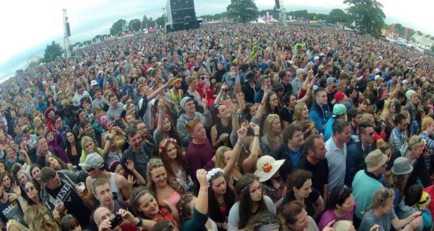 ‘Electric Picnic is now a bucolic frolic for those on the verge of middle age — which makes it a microcosm of austerity Ireland.’ Above, the crowd at the main stage at Electric Picnic. Photograph: Dave Meehan
