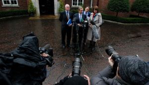 The relationship between Taoiseach Enda Kenny  and Tánaiste Joan Burton  will also be tested in the coming months, following some recent fraying. Photograph: Brian Lawless/PA Wire 