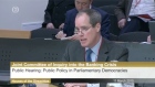 Professor David Farrell of UCD speaks to the Oireachtas inquiry into the banking crisis.