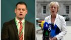 Sinn Féin TD Pearse Doherty (left) says the party will be taking legal advice in relation to the accusations that Fine Gael TD Regina Doherty (right) has made about its handling of sexual abuse claims. Photographs: The Irish Times. 