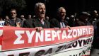 Pensioners rally in Athens. One minister said that if faced with paying loans or paying salaries and pensions, Greece would choose the latter. Photograph: EPA/Orestis Panagiotou 