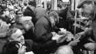  Albert Reynolds placing a bet  at Fairyhouse in Easter 1992. Photograph: Matt Kavanagh / The Irish Times 