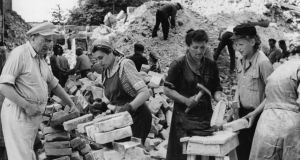 berlin war rubble after end bricks recycle ullstein clear photograph second getty did much work