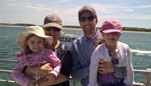 Quality-of-life issue: Kevin O’Donnell, who lives in Seattle, with his wife and their daughters 