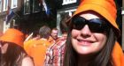 Sarah Kenny celebrating King’s Day in Amsterdam, where she has been living for three years. 