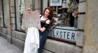 Sinead foyle from Co Laois picutred wth her Debs Dress which she bought in Folkster in Temple Bar Dublin. Photograph: Aidan Crawley