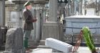 Jim Roche re-enacting the graveside oration of Padraig Pearse, at the Centenary Commemoration of the funeral of O’Donovan Rossa at Glasnevin cemetary. Photograph: Eric Luke/The Irish Times