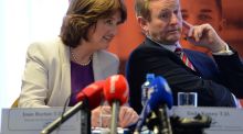  Taoiseach Enda Kenny and Tánaiste Joan Burton. Photograph: Eric Luke/The Irish Times 