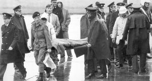 india air flight cork airport stretcher removed victim bomber prison canadian released bombing 1985 june crash