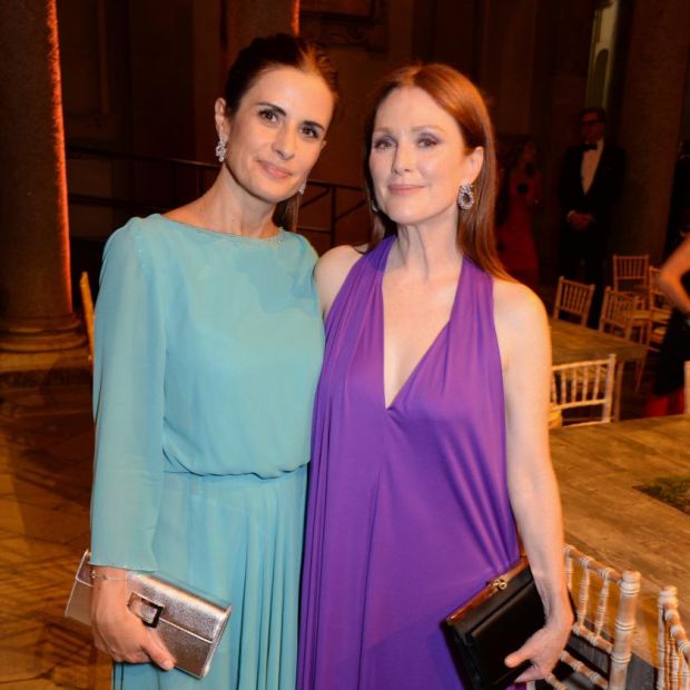   Green Carpet: Livia Firth, the founder founder, and Julianne Moore, who carries Ferragamo. Photo: Dave Benett / Getty 