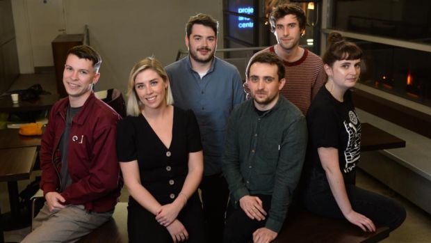 MEDIA: The crew from Dublin Digital Radio, from left; Brian McNamara, Aoife Davis, Aaron Dolan, Cormac Walsh, Sean Finnan and Cathy Flynn. Photograph: Dara Mac Dónaill