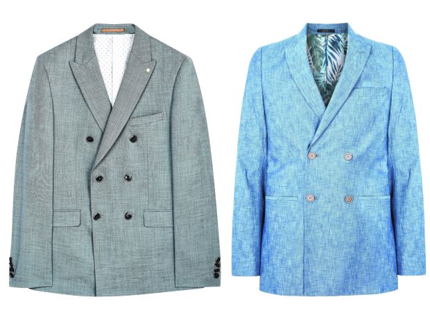 Burton blazer, €110; Marks & Spencer blazer, €135