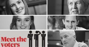 Some of the Meet the Voters participants, clockwise from top left: Kate Lawlor, Catherine O’Brien, Maedbh Donaldson, Jerry Kennelly and John O’Brien.
