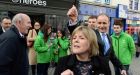 Fianna Fáil leader Micheal Martin canvassing with Mary Butler in Waterford. Photograph: Frank Miller