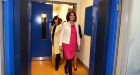  Joan Burton arrives at the Dublin West Count centre at Phibblestown near Ongar. Photograph: Alan Betson 