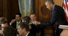 US president Barack Obama  at the annual Friends of Ireland Lunch at the US Capitol in Washington, with Taoiseach Enda Kenny at the table,  March 15th, 2016. Photograph: Jonathan Ernst/Reuters