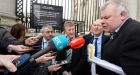 Independents at Government Buildings following talks. Photograph: Cyril Byrne/The Irish Times