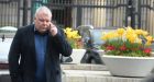 Micheal Fitzmaurice speaks on his mobile phone at Lenister House on Friday. Photograph: Cyril Byrne/The  Irish Times.