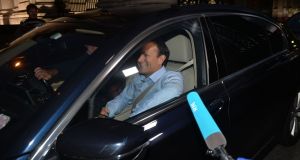  Taoiseach Leo Varadkar leaves Government Buildings at the end of coalition talks on Sunday. Photograph: Alan Betson 