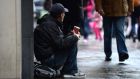 Representatives of business groups told the Oireachtas Justice Committee that aggressive begging had become more prevalent in the last 12 months and that additional garda resources were required to address the issue. Photograph: Cyril Byrne/The Irish Times