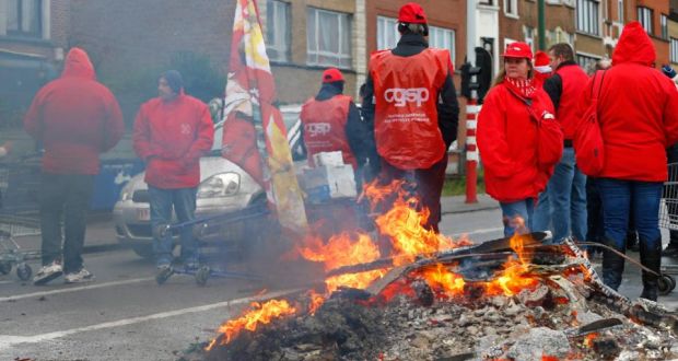   [Belgica] en huelga general contra las políticas capitalistas del gobierno Image