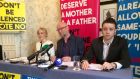 Eileen King, Keith Mills and Dr Tom Finegan of Mothers and Fathers Matter at their press conference in Dublin on Wednesday. Photograph: Brenda Fitzsimons/The Irish Times