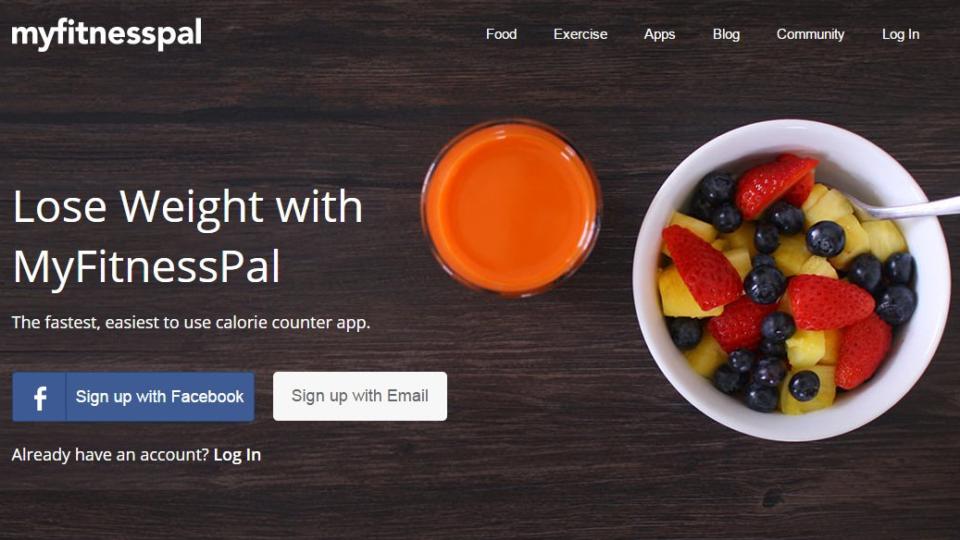 fitness pal log in