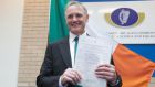  Ireland rugby  manager Joe Schmidt during a citizenship ceremony at the Department of Justice and Equality, St Stephen’s, Green, Dublin, September 2nd, 2015. Photograph: Gareth Chaney/Collins