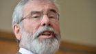 Sinn Féin leader Gerry Adams said: “We are very, very concerned at the way the State has responded to this political opposition to the Government’s policies.” Photograph: Alan Betson/The Irish Times