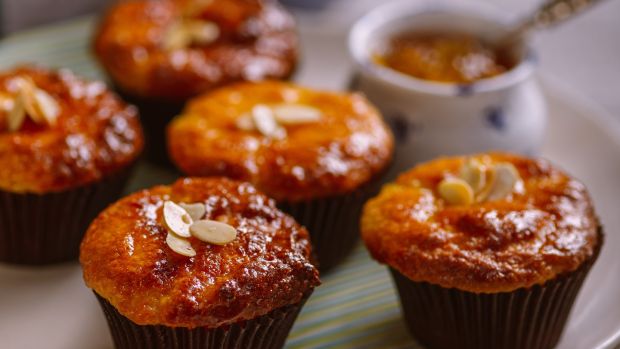 Orange Marmalade Polenta Muffins