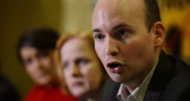  Paul Murphy speaking at a press conference. Photograph: Alan Betson