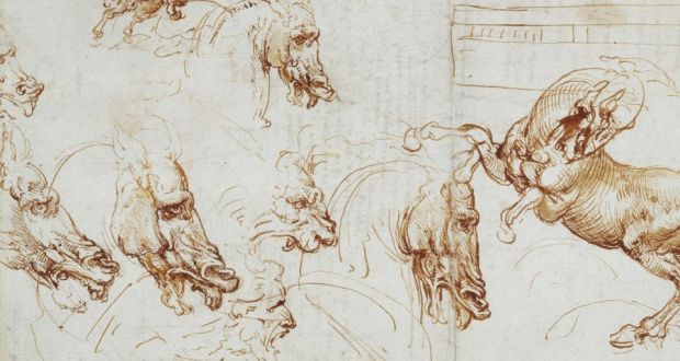 Expressions of fury in horses, lions and a man by Leonardo da Vinci (1452–1519). Photograph: Royal Collection Trust / © Her Majesty Queen Elizabeth II 2016