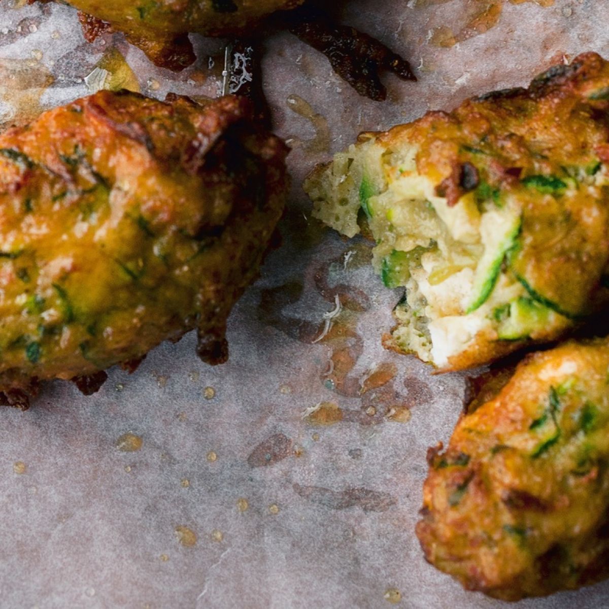 Ottolenghi Courgette And Manouri Fritters