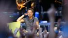 Bruce Springsteen performs at the Santiago Bernabeu Stadium in Madrid, Spain, on 21 May 2016. Photograph: EPA