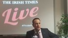 Minister for Social Protection Leo Varadkar speaking during a live recording of the Inside Politics podcast