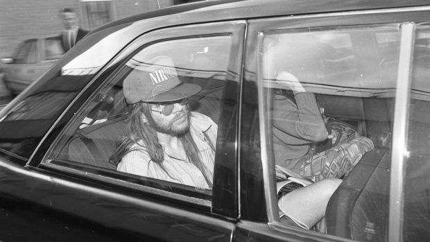 Guns Nâ Roses arriving at Dublin Airport on May 14th, 1992, for their Slane Castle gig. Photograph: Independent News and Media/Getty Images