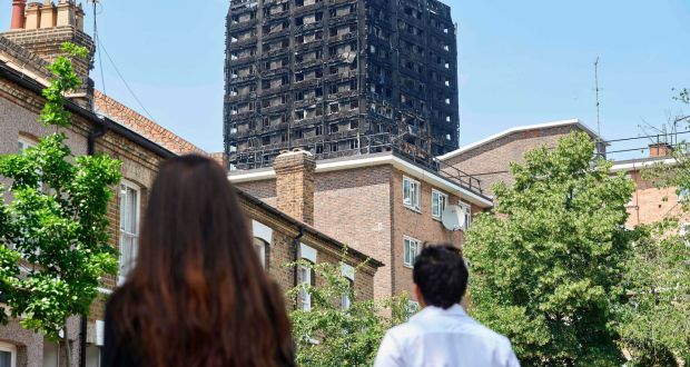 The burned-out shell of the Grenfell Tower block. “The right decry the “politicisation” of this human-made disaster, but to avoid talking about the politics of this calamity is like trying to understand rain without discussing weather, or illness without biology.” NIKLAS HALLE’N/AFP/Getty Images