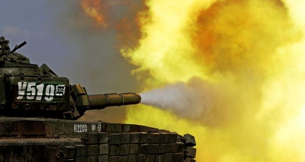 Nato threat?: a Russian tank on a training exercise. Photograph: Valery Matytsin/Tass via Getty
