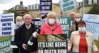 Members of the Alpha-1 Action Group protesting outside the offices of the HSE in Dublin earlier this year. Photograph: Julien Behal