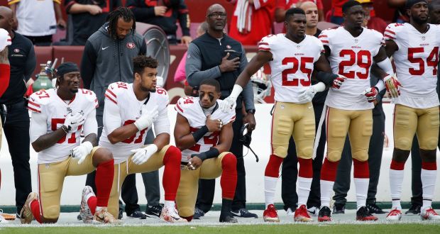 San Francisco 49ers Defy Mike Pences Pr Stunt By Kneeling