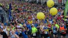 The start of the Dublin Marathon on Sunday. Photograph: Cyril Byrne