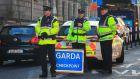  A Garda checkpoint on Kildare Street, Dublin. Photo: Gareth Chaney/Collins