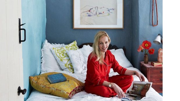 Designer Helen James in her home